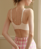 【A~Dカップ】接触冷感|深いVネックライン通気抜群シームレスブラ