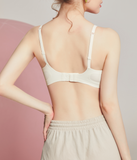 【A~Cカップ】一体型Vネックシームレス、ノンワイヤーブラ｜U字型 美しい背中｜ソフトサポート技術